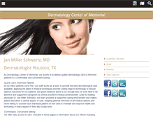 Tablet Screenshot of dermatologycenterofmemorial.com